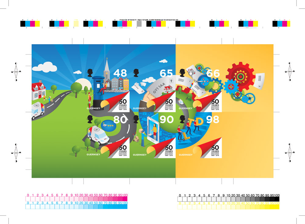 50th Anniversary Uncut Imperforate Souvenir Sheet